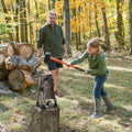 Kindling Splitter Wedges For Cutting Woods Portable Log Splitter Heavy Duty Firewood Splitter & Fire Poker Set Manual Log Splitter Wedge Wood Chopper For Commercial, Outdoor, Home Black Metal