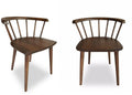 Kingsley Dining Chair Set Of 2 Brown Solid Wood