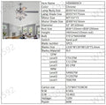 52 Inch Crystal Ceiling Fanmodern Electrical Fan With 5 Wood Reversible Blades, 4 Bulbs Not Included,Noiseless Reversible Ac Motor For Bedroom Living Room Study Patio Home Decoration Chrome Chrome Contemporary,Modern Crystal Metal