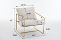 2 Chairs In 1 Box, Upholstered Hanging Armchair With Arm Pocketsmetal Frame, Gold Plated Craftsman, Crushed Foam Cushions And Skin Friendly Woven Fabric For Living Room And Bedroom. Beige Beige Metal