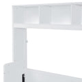 Full Size Murphy Bed Wall Bed With Closet And Drawers,White White Mdf Lvl