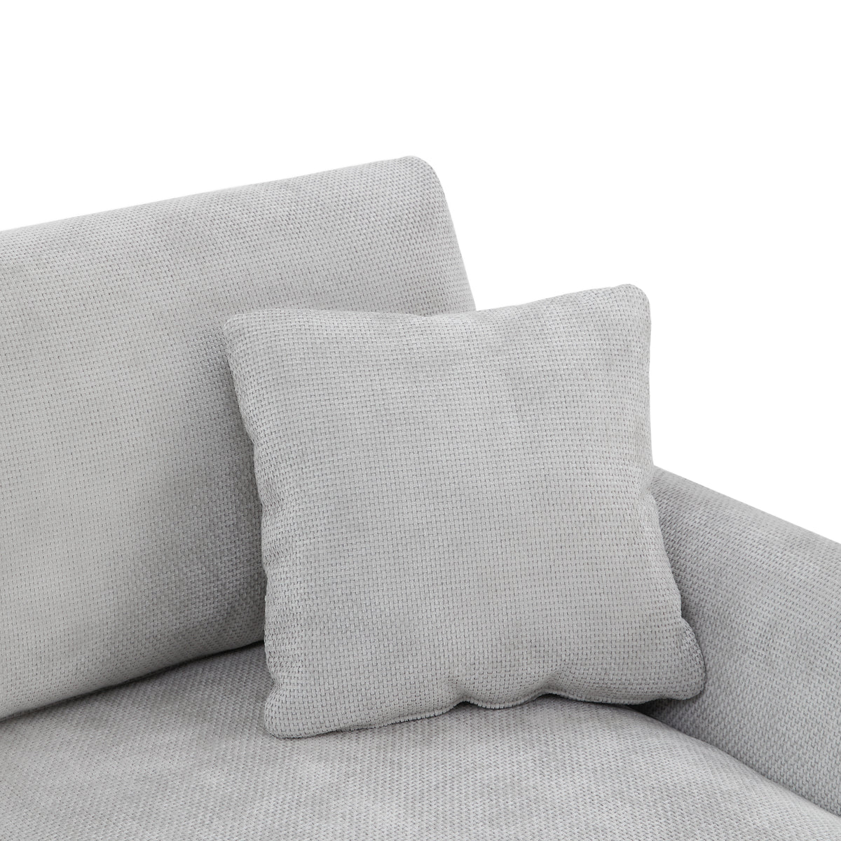 119*55" Modern Oversized Sectional Sofa,L Shaped Luxury Couch Set With 2 Free Pillows,5 Seat Chenille Indoor Furniture With Chaise For Living Room,Apartment,Office,2 Colors Light Gray Chenille 5 Seat