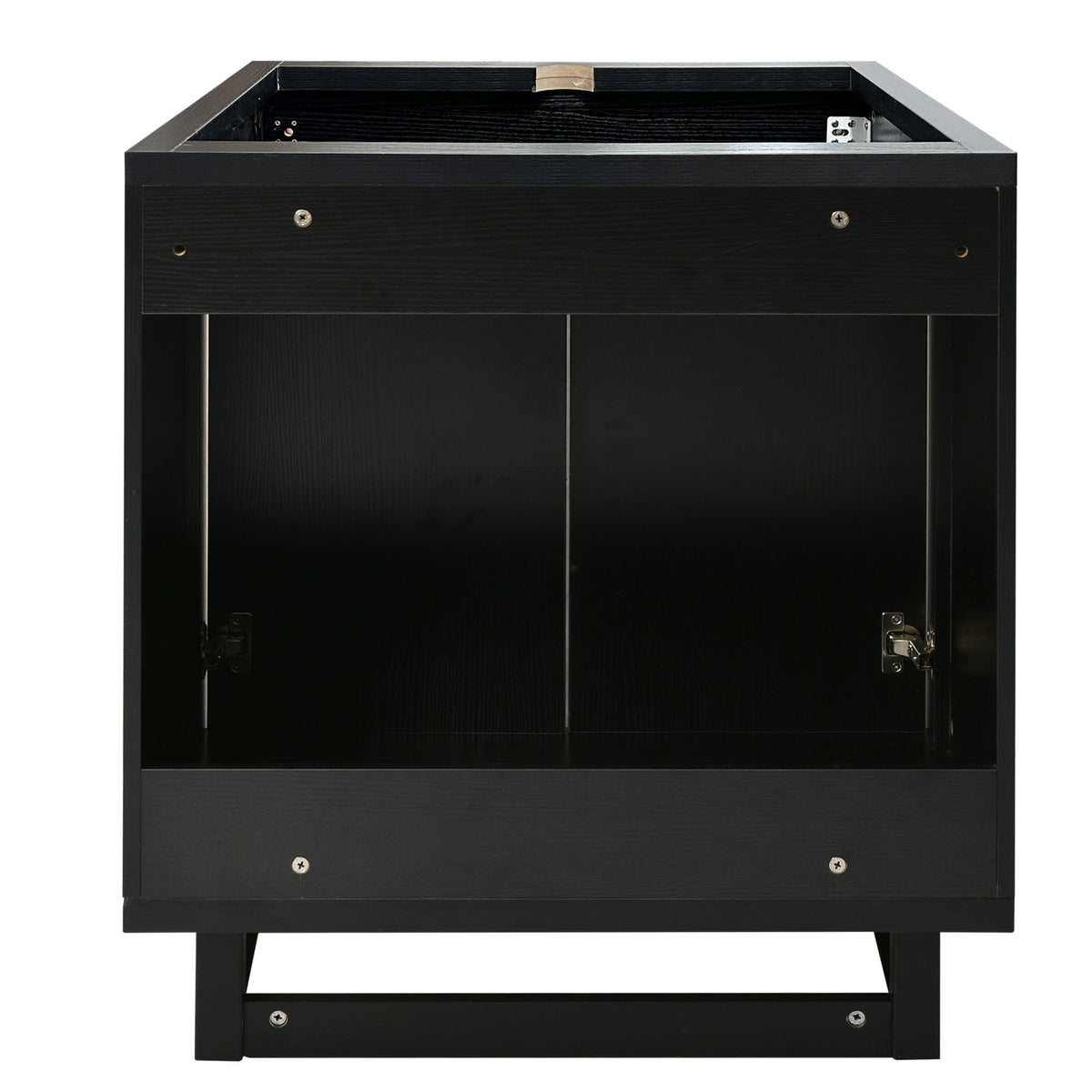 Cabinet Only 30" Bathroom Vanity, Black Sink Not Included Black Solid Wood Mdf