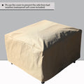 Outdoor Modular Sofa, With Aluminum Structure, Support Cushion And Back Cushion Cover Removable, Fade Resistant, Waterproof Sofa Cover Included,Light Brown The Ratebased On A Single Piece Light Brown Aluminium