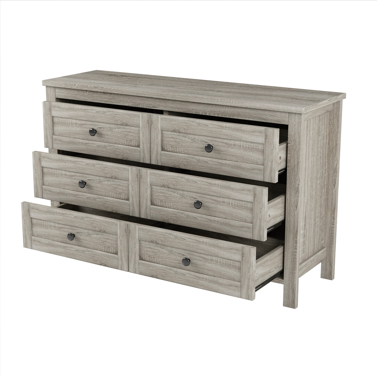 3 Pieces Bedroom Sets Full Size Farmhouse Platform Bed With Double Sliding Door Storage Headboard And Charging Station, Storage Nightstand And Dresser, Antique Gray Full Antique Gray 3 Piece Set Particle Board