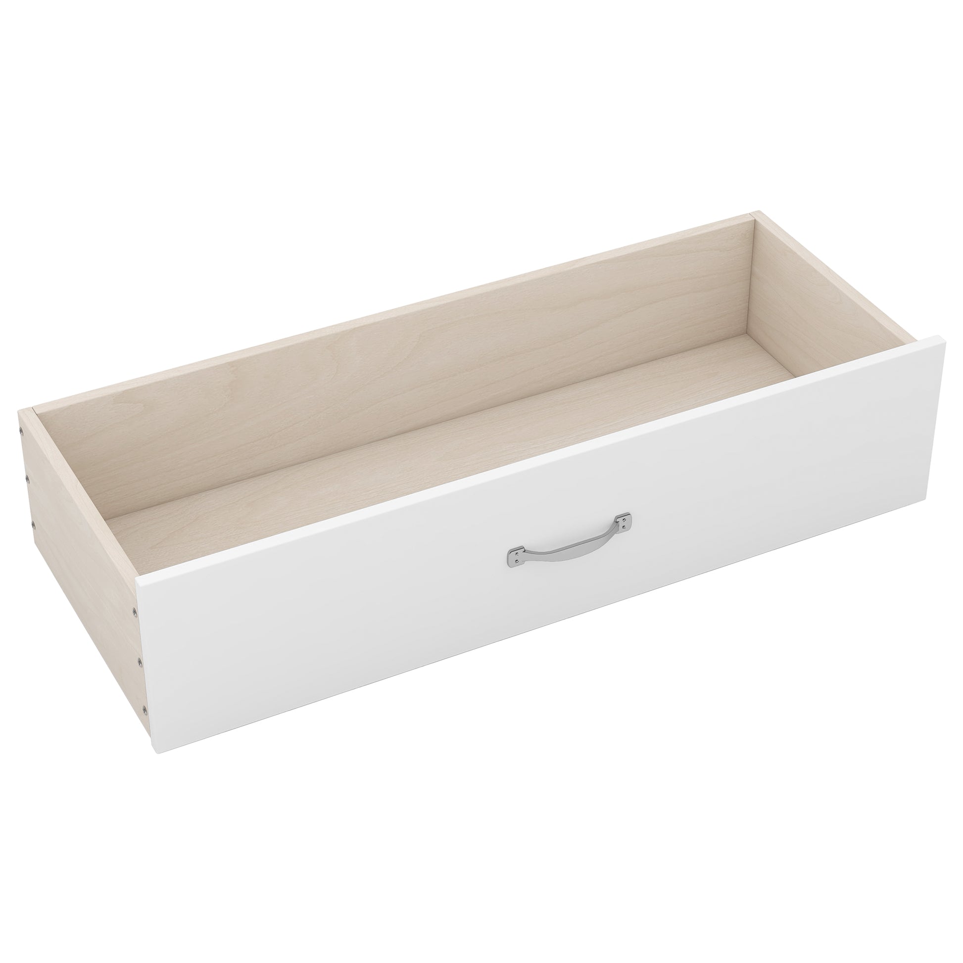 Full Size Platform Bed With Drawers And Storage Shelves, White Antique White Solid Wood Mdf