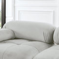 Modular Sectional Sofa, Button Tufted Designed And Diy Combination,L Shaped Couch With Reversible Ottoman, Grey Velvet Light Grey Velvet Wood Soft Tight Back Eucalyptus Pillow Top Arms Foam Spring