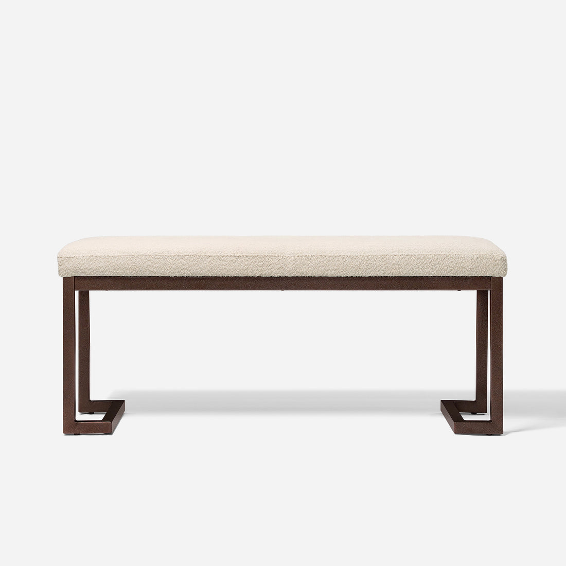 Pelican Bench Pearl White Cream White Bedroom Boucle