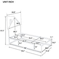 Twin Size Wood Bed With House Shaped Headboard Floor Bed With Fences,White Twin White Wood Bedroom American Design Pine Pine