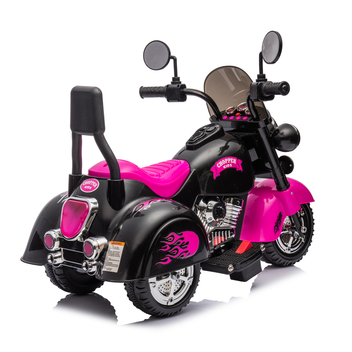 Kids Ride On Motorcycle Toy, 3 Wheel Chopper Motorbike With Led Colorful Headlights Horn, Pink 6V Battery Powered Riding On Electric Harley Motorcycle For Boys Girls Pink Polypropylene