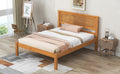Platform Bed Frame With Headboardwood Slat Supportno Box Spring Needed ,Twin,Oak Twin Oak Wood Pine