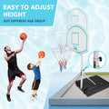 Poolside Basketball Hoop Portable Swimming Pool Basketball System Height Adjustable 3.1Ft 4.7Ft With 36