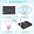 Poolside Basketball Hoop Portable Swimming Pool Basketball System Height Adjustable 3.1Ft 4.7Ft With 36