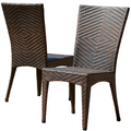 Josh Pe Wicker Sidechair,1Pc Brown Multi Iron