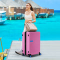 Contrast Color 3 Piece Luggage Set Hardside Spinner Suitcase With Tsa Lock 20