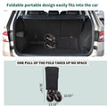 Folding Wagon, Heavy Duty Utility Beach Wagon Cart For Sand With Big Wheels, Adjustable Handle&Drink Holders For Shopping, Camping,Garden And Outdoor Black Garden & Outdoor American Design Fabric Steel