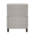 Push Back Reclining Chair Transitional Style Chenille Fabric Self Reclining Motion Chair 1Pc Cushion Seat Modern Living Room Furniture Beige Brown Primary Living Space Transitional Solid Wood