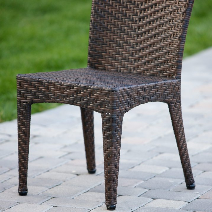 Josh Pe Wicker Sidechair,1Pc Brown Multi Iron