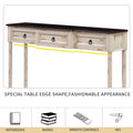 Console Table Sofa Table With Drawers For Entryway With Projecting Drawers And Long Shelf Beige, Old Sku: Wf189574Aad Beige Solid Wood Mdf