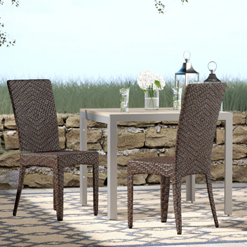 Josh Pe Wicker Sidechair,1Pc Brown Multi Iron