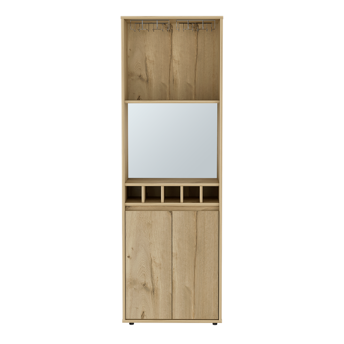 Bar Cabinet Tucson, Living Room, Light Oak Light Oak Particle Board Particle Board