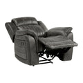 Classic Brownish Gray 1Pc Reclining Chair Plush Comfort Pillow Top Arms Vertical Tufting Solid Wood Transitional Living Room Furniture Gray Primary Living Space Classic,Transitional Wood