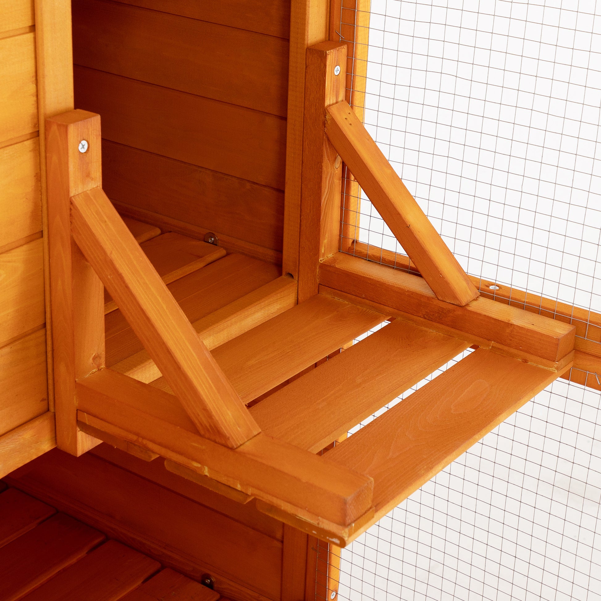 Large Cat Villa.Pet Orange Orange Metal & Wood