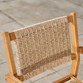 Mauricio 4 Piece Acacia Wood Dining Set With Stacking Chair Natural & Light Brown Acacia Wood