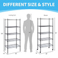 Heavy Duty 5 Tier Shelving Units Adjustable, Wire Shelf With 1000 Lbs Capacity 250 Per Shelf , 30 