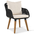 K&K 5 Pieces Patio Furniture Chair Sets, Patio Conversation Set With Wicker Cool Bar Table, Ottomans,Outdoor Furniture Bistro Sets For Porch,Backyard,Balcony,Poolside Black&Beige Yes Complete Patio Set Beige Black Weather Resistant Frame Fade Resistant