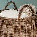 Joseph Round Cone Woven Resin Wicker Basket With Handles 16