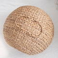 Gertrude Water Hyacinth Woven Wicker Round Cat Bed Cave With Handles 18