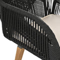 K&K 5 Pieces Patio Furniture Chair Sets, Patio Conversation Set With Wicker Cool Bar Table, Ottomans,Outdoor Furniture Bistro Sets For Porch,Backyard,Balcony,Poolside Black&Beige Yes Complete Patio Set Beige Black Weather Resistant Frame Fade Resistant