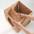 Water Hyacinth Woven Wicker Square Cat Bed Cave 13