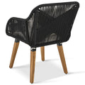 K&K 5 Pieces Patio Furniture Chair Sets, Patio Conversation Set With Wicker Cool Bar Table, Ottomans,Outdoor Furniture Bistro Sets For Porch,Backyard,Balcony,Poolside Black&Beige Yes Complete Patio Set Beige Black Weather Resistant Frame Fade Resistant
