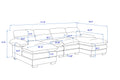 U Shaped Profile Sofa, Including Two Single Seats And Two Chaise, Modular Sofa, Chenille Sofa,Yellow Yellow Foam Polyester 4 Seat