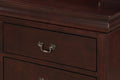 1Pc Cherry Finish Five Drawers Louis Philip Chest Solid Wood Contemporary Sleek Large Storage Cherry Transitional Solid Wood