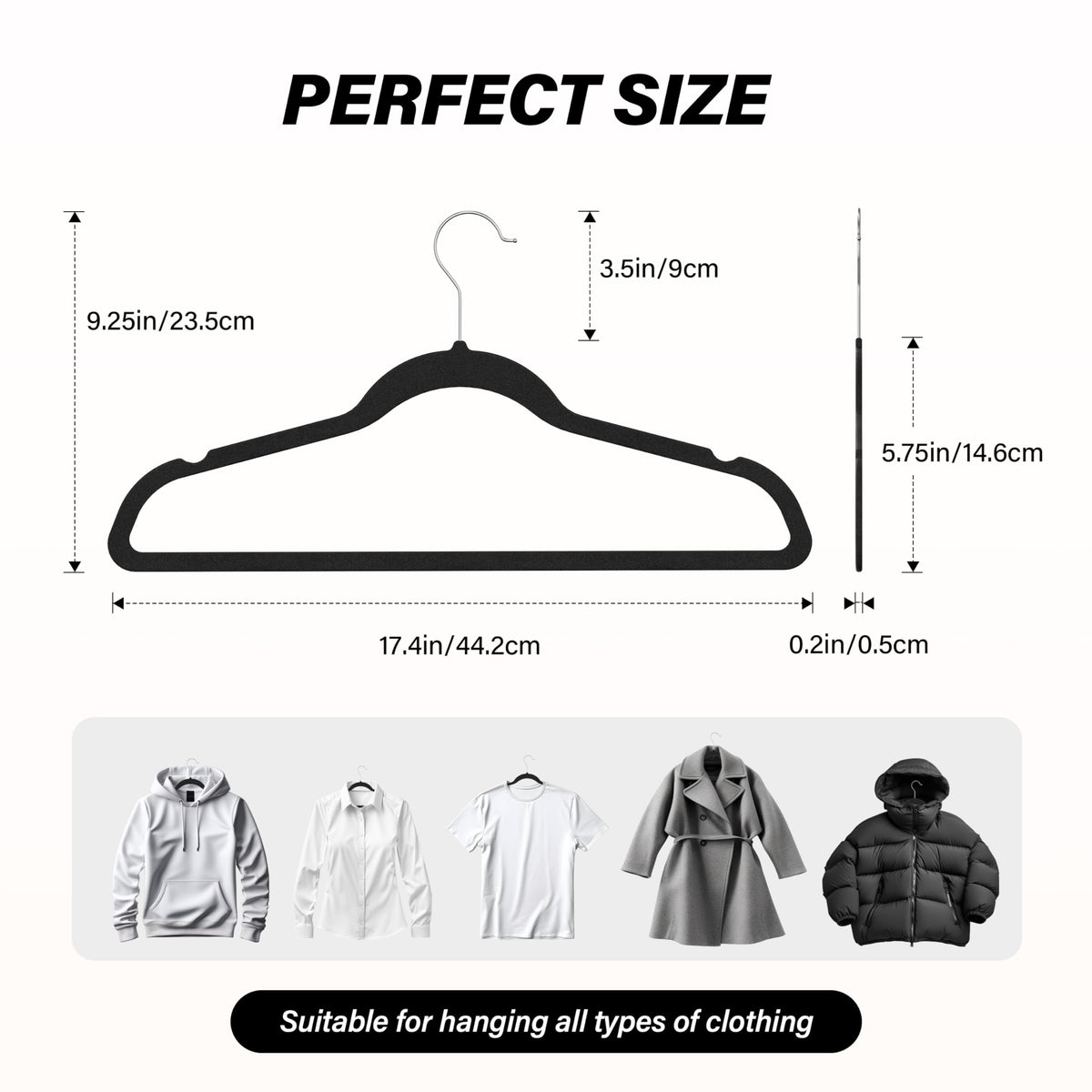 Velvet Hangers 70 Pack, Non Slip Clothes Hangers With Shoulder Notches, 360 Swivel Hooks, Heavy Duty Coat Suit Hangers For Closet Space Saving, Black Black Velvet