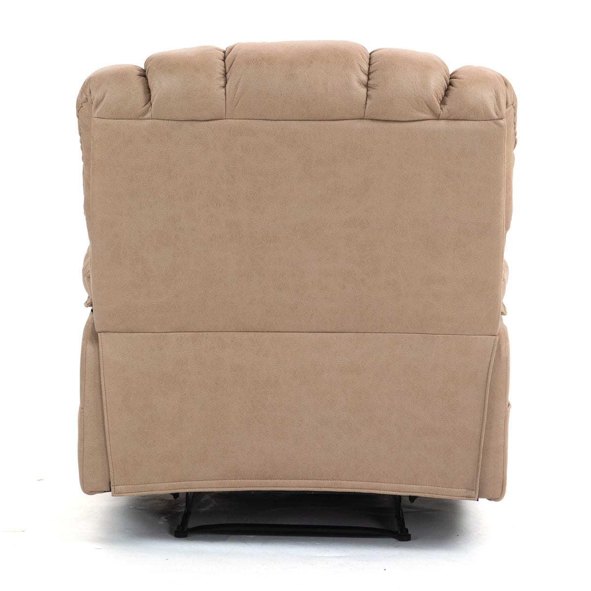 Large Manual Recliner Chair In Fabric For Living Room, Yellow Yellow Polyester Manual Handle Metal Primary Living Space Medium Firm Cushion Back Heavy Duty American Design Pine Pillow Top Arms Fiber Foam And Polyester Fiber Pad Fabric
