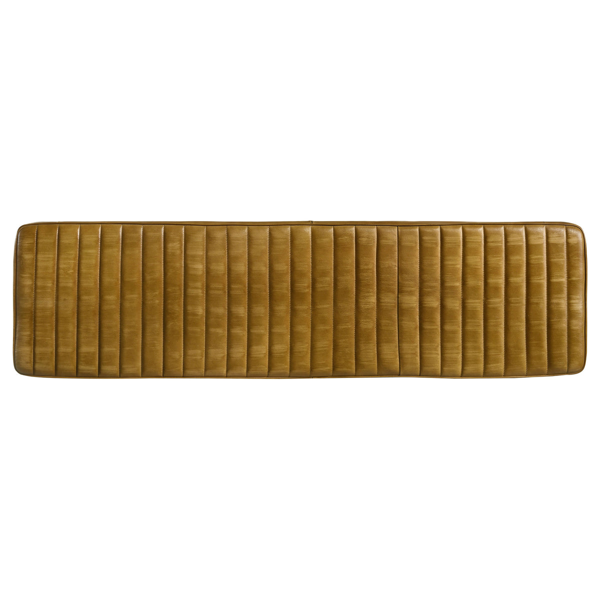 Camel And Black Tufted Cushion Side Bench Brown Dining Room Industrial Dining Chairs Foam Upholstered