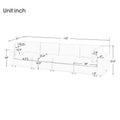Upholstered Modular Sofa With Usb Charge Ports,Wireless Charging And Built In Bluetooth Speaker In Arm,Sectional Sofa For Living Room Apartment 4 Seater Gray Polyester 4 Seat