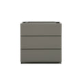 Alice 30F 102,Floor Cabinet Without Basin, Gray Color, With Three Drawers, Pre Assembled Gray Melamine