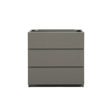 Alice 30F 102,Floor Cabinet Without Basin, Gray Color, With Three Drawers, Pre Assembled Gray Melamine