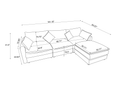 Modular Sectional Sofa, 3 Seater Sofa With Ottoman, Modern L Shaped Sofa For Living Room Bedroom Apartment Orange Wood Fabric 4 Seat