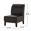 Lennon Kd Slipper Chair Brown Pu