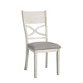 Antique White Finish 5Pc Dining Set Rectangular Table And 4 Side Chairs Wooden Dining Kitchen Furniture Breakfast Modern Dining Set Wood Antique White Seats 4 Wood Dining Room 48 Inches Modern 4 Leg Rectangular Dining Table With Chair Wood
