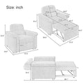3 In 1 Convertible Sleeper Chair Sofa Bed Pull Out Couch Adjustable Chair With Pillow, Adjust Backrest Into A Sofa, Lounger Chair, Single Bed Or Living Room Or Apartment, Gray Gray Polyester