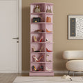 360 Pink Rotating Shoe Cabinet With 7 Layers Can Accommodate Up To 28 Paris Shoes Round 5 Or More Shelves Pink Corner Unit Primary Living Space American Design,American Traditional,Antique Plywood