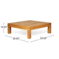 Brava X Back Corner Bench L With Coffee Table, Red Red Acacia Wood