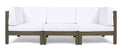 Oana 3 Piece Sofa Set, White White Acacia Wood